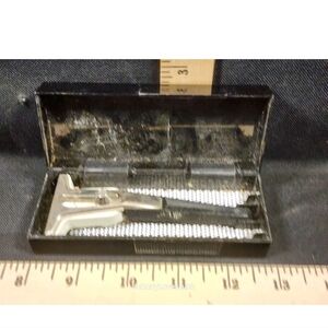 Vintage Gillette Techmatic Safety Razor w/Original Case Used